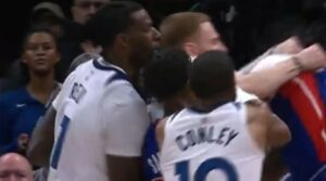 NBA: Απίστευτη σύρραξη στο Τίμπεργουλβς – Πίστονς και επτά αποβολές