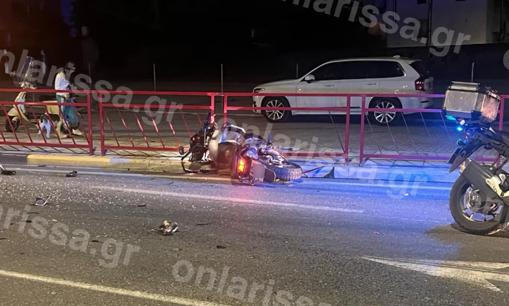 Λάρισα: Τροχαίο δυστύχημα με μια 52χρονη νεκρή - Εκτοξεύτηκε από μηχανή μετά από σύγκρουση με όχημα