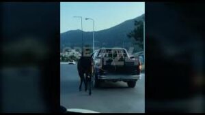 Hράκλειο: Οδηγός έδεσε άλογο με σχοινί και το έσερνε με αγροτικό