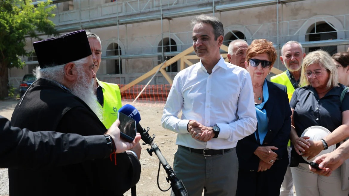 Στη Θεσσαλονίκη ο Κυριάκος Μητσοτάκης - Περιηγήθηκε στο υπό διαμόρφωση περιαστικό δάσος της Ευκαρπίας