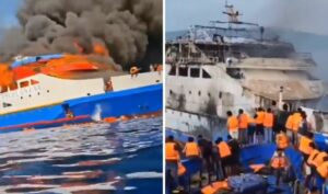 Πλοίο με εκατοντάδες επιβάτες τυλίχθηκε στις φλόγες στην Ινδονησία - Τουλάχιστον 5 νεκροί και 280 διασωθέντες