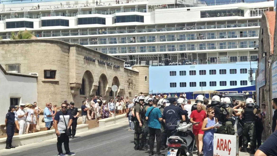 Επεισόδια και προσαγωγές στο λιμάνι της Ρόδου κατά την άφιξη ισραηλινών τουριστών