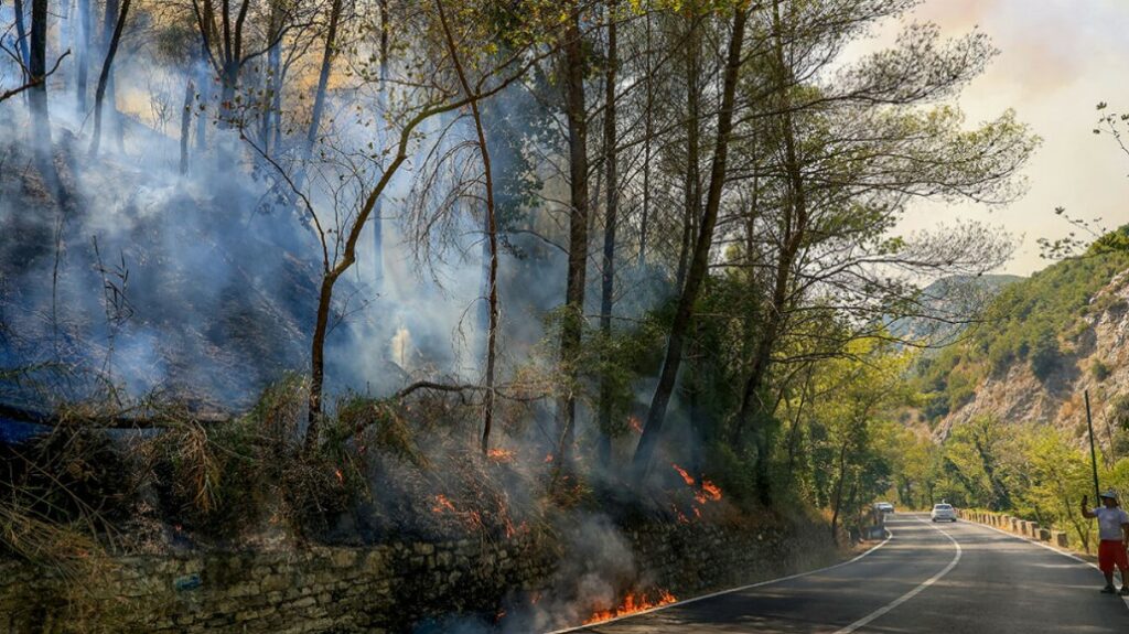 Μαίνονται ανεξέλεγκτες οι φωτιές στα μειονοτικά χωριά της Αλβανίας - Απειλούνται εγκαταστάσεις υγραερίου, δείτε βίντεο
