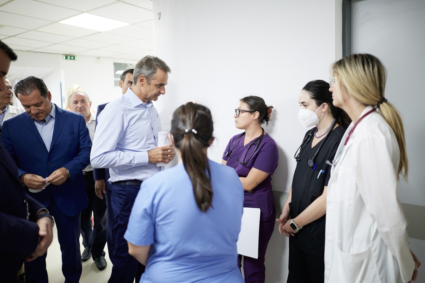 Το Ιπποκράτειο επισκέφτηκε ο Κυριάκος Μητσοτάκης - Επιθεώρησε τα νέα ΤΕΠ