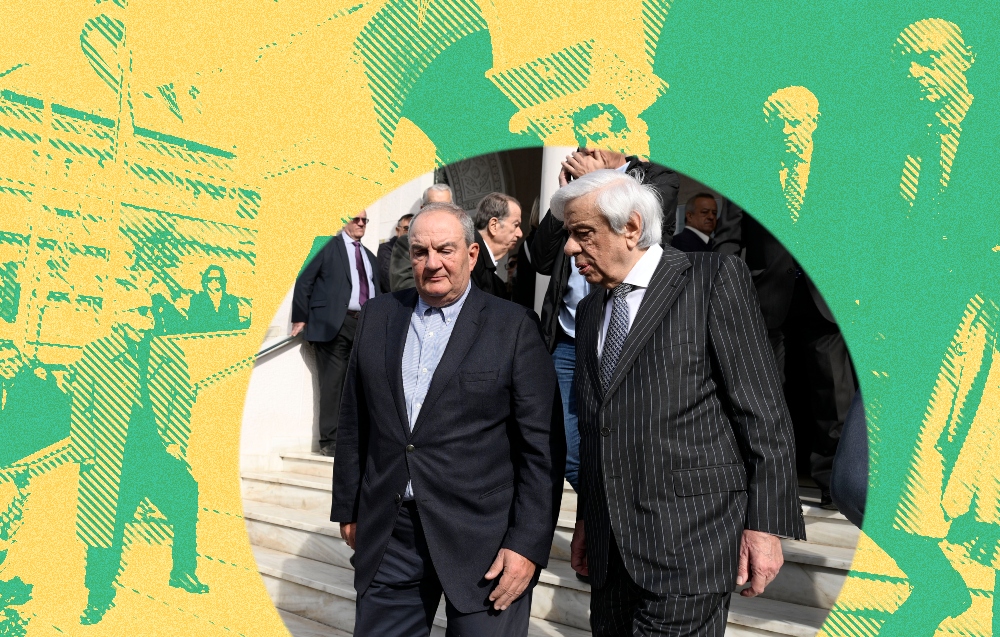 Το γεύμα των δύο τέως σε γνωστό μαγαζί του Ψυχικού: Κώστας Καραμανλής και Προκόπης Παυλόπουλος παρέα!