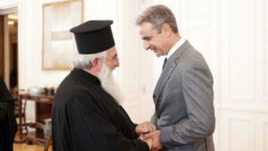 Κυριάκος Μητσοτάκης: Συναντήθηκε με τον Αρχιεπίσκοπο Κρήτης Ευγένιο στο Μέγαρο Μαξίμου