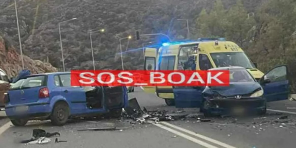 Κρήτη: Τρείς τραυματίας από τροχαίο στον ΒΟΑΚ στην περιοχή του Ηρακλείου