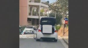 Καματερό: Ταυτοποιήθηκε ο αστυνομικός που μετέφερε ψυγείο με περιπολικό