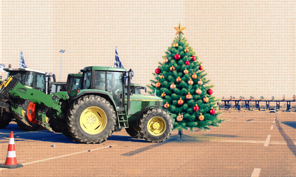 Μπλόκα αγροτών: Πανελλαδικές απώλειες 15%-20% για την περίοδο των Χριστουγέννων στον τουρισμό