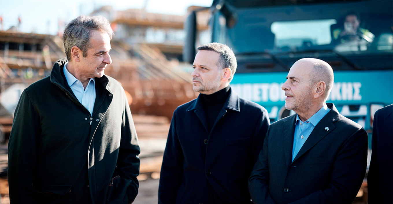 Κυριάκος Μητσοτάκης, Γιάννης Αλαφούζος και Χάρης Δούκας στον Βοτανικό: «Το γήπεδο θα είναι έτοιμο τον Μάιο του 2027»