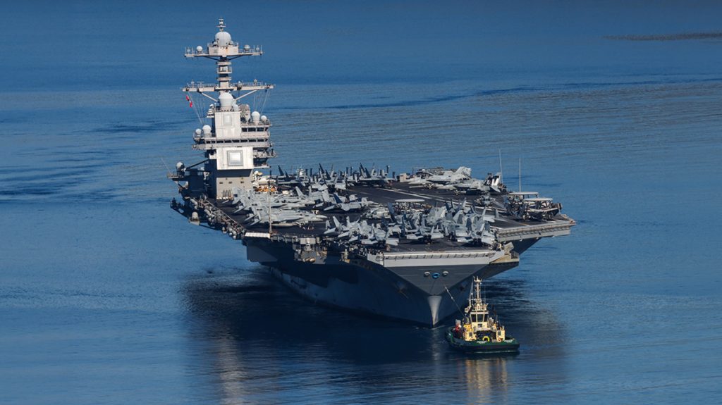 Κατάπλευσε στη βάση της Σούδας το αεροπλανοφόρο «USS Gerald R. Ford»