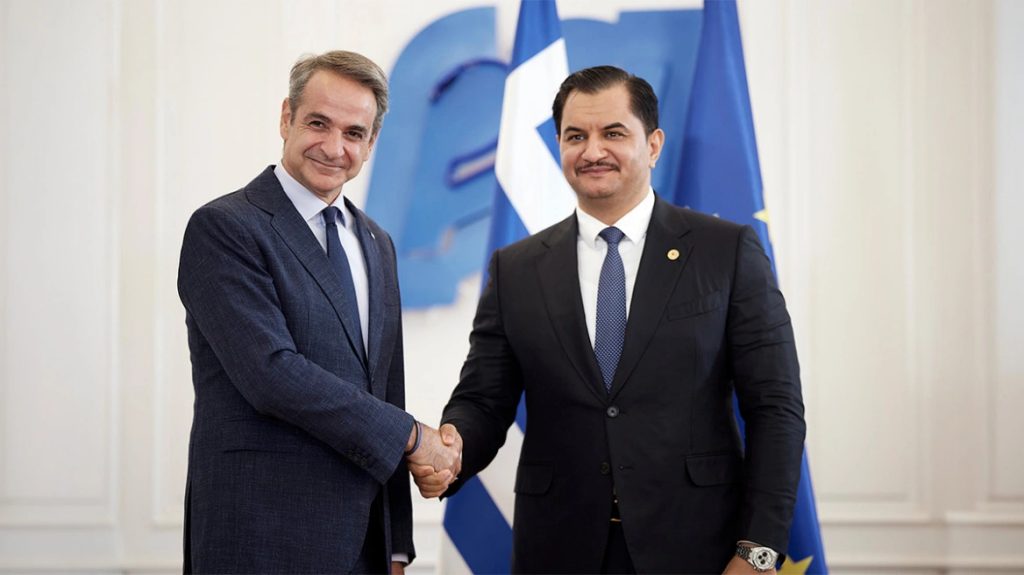 Με τον Σαντάμ Χαφτάρ, υπαρχηγό Γενικής Διοίκησης του Λιβυκού Εθνικού Στρατού συναντήθηκε ο Κυριάκος Μητσοτάκης