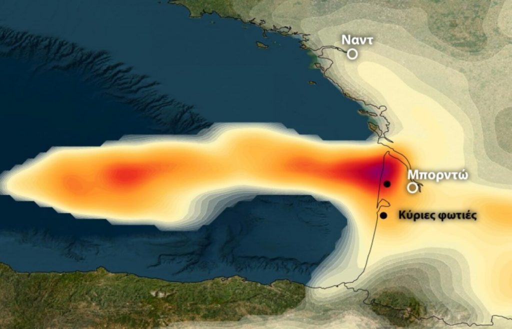 Πάνω από 500 χιλιόμετρα ταξίδεψε ο καπνός από τις πυρκαγιές στη Γαλλία, οι εικόνες από δορυφόρους