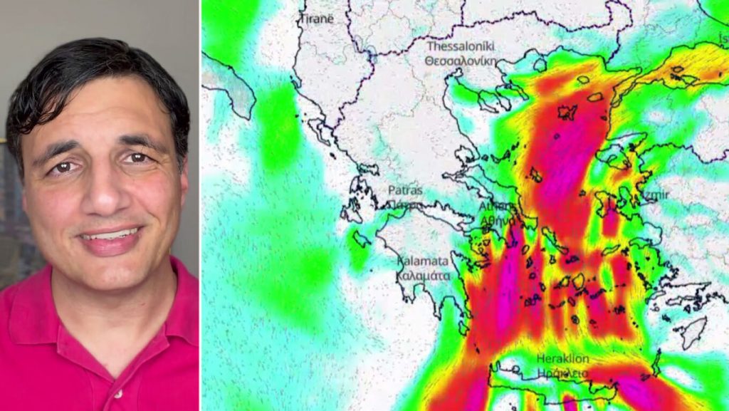 Τσατραφύλλιας: Καιρός δύο ταχυτήτων - 39άρια στα δυτικά, θυελλώδη μελτέμια στα ανατολικά και αυξημένος κίνδυνος πυρκαγιάς
