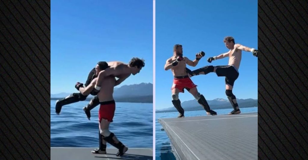Ο Μαρκ Ζούκερμπεργκ «παλεύει» με αστέρα του UFC πάνω σε φορτηγίδα και... πέφτει στη λίμνη - ΒΙΝΤΕΟ