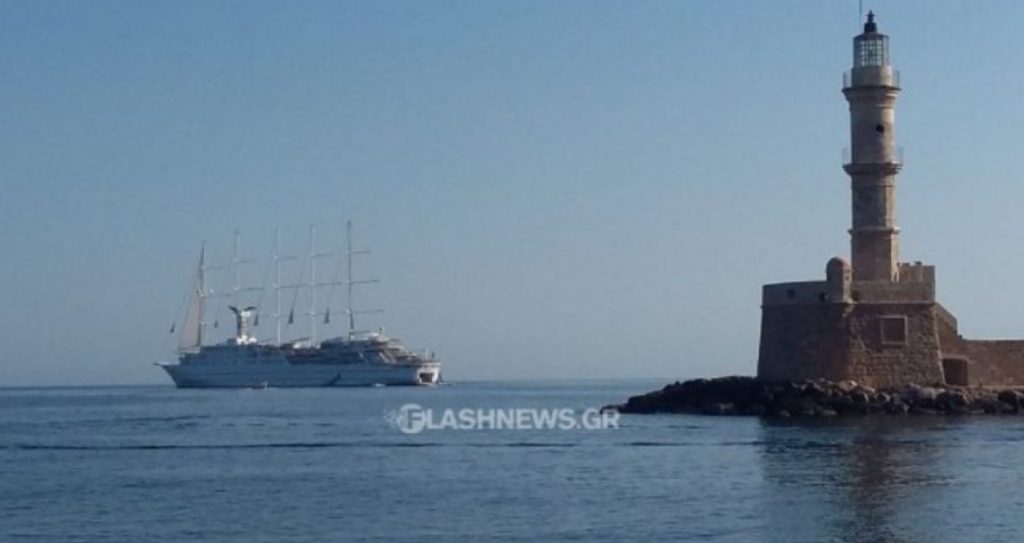 Στα Χανιά το μεγαλύτερο ιστιοφόρο κρουαζιερόπλοιο του κόσμου - ΕΙΚΟΝΕΣ