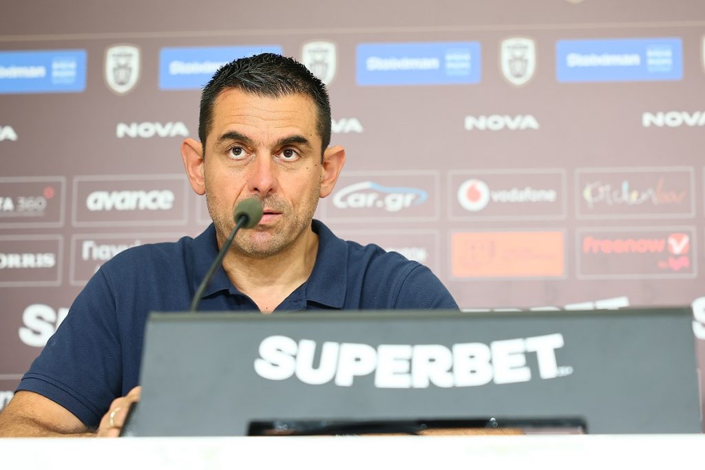 [388706] EUROPA LEAGUE 2026-2027 / ΝΤΙΝΑΜΟ ΚΙΕΒΟΥ – ΠΑΟΚ / ΣΥΝΕΝΤΕΥΞΗ ΤΥΠΟΥ ΚΑΙ ΠΡΟΠΟΝΗΣΗ ΤΟΥ ΠΑΟΚ (ΡΑΦΑΗΛ ΓΕΩΡΓΙΑΔΗΣ / EUROKINISSI)