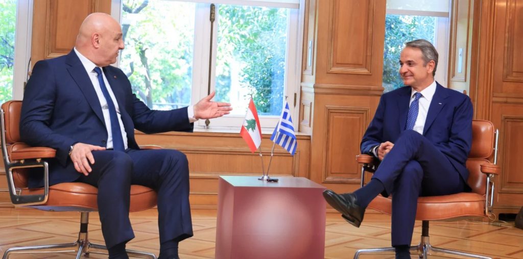 Συνάντηση Μητσοτάκη με τον πρόεδρο του Λιβάνου -Live οι δηλώσεις τους