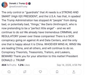 trump truth social AI