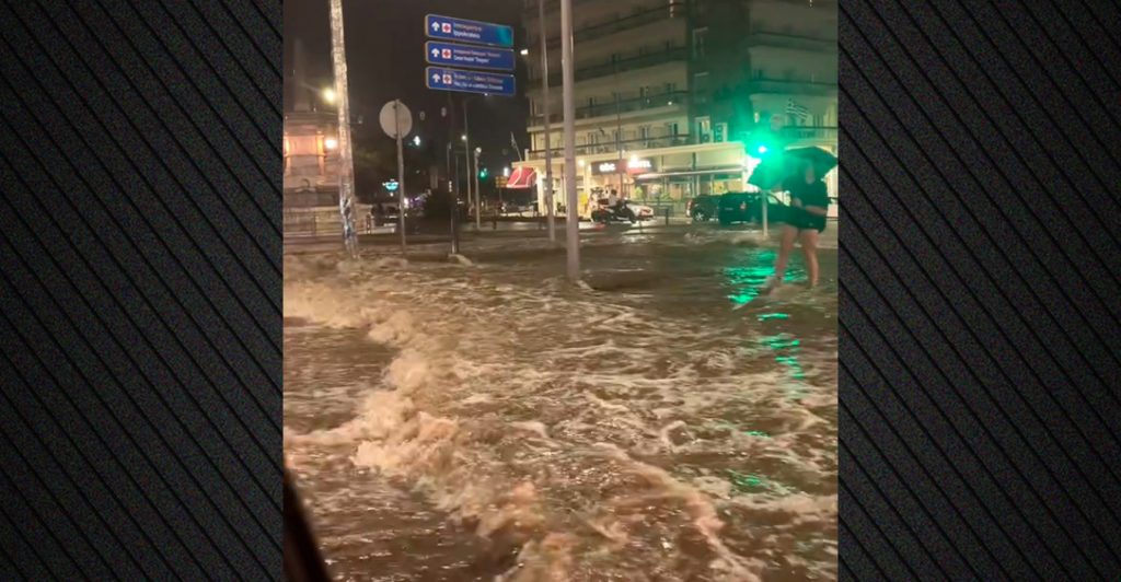 Ισχυρό μπουρίνι σάρωσε χθες βράδυ τη Θεσσαλονίκη: Δρόμοι ποτάμια και μεγάλα προβλήματα - ΒΙΝΤΕΟ